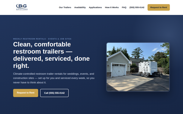 B&G Solutions website